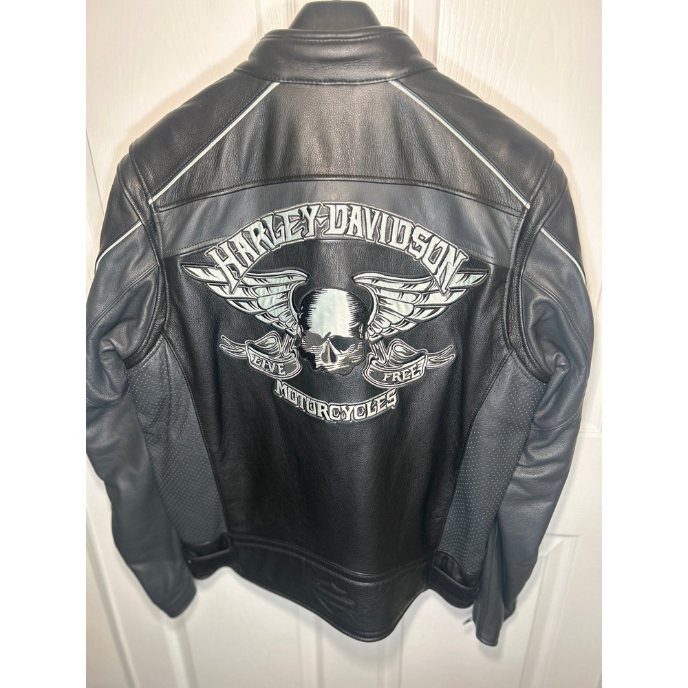 Harley Davidson Willie G Leather Moto Riding Jacket Large NEW Armor Pockets